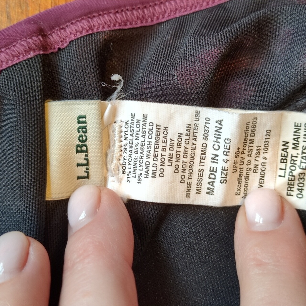 L.L. Bean Tankini Top Size 4 - Picture 6 of 6